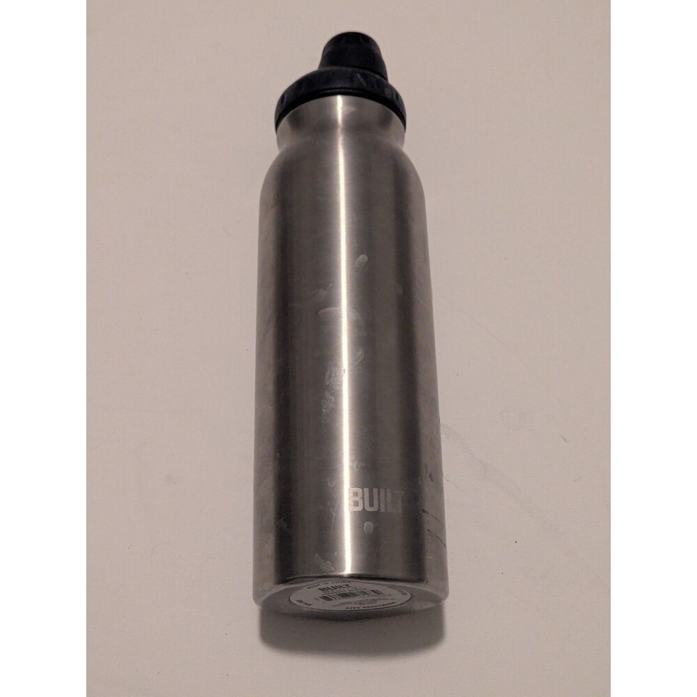Built Stainless Steel Water Bottle with Screw Top Lid, 40 Oz - Silver